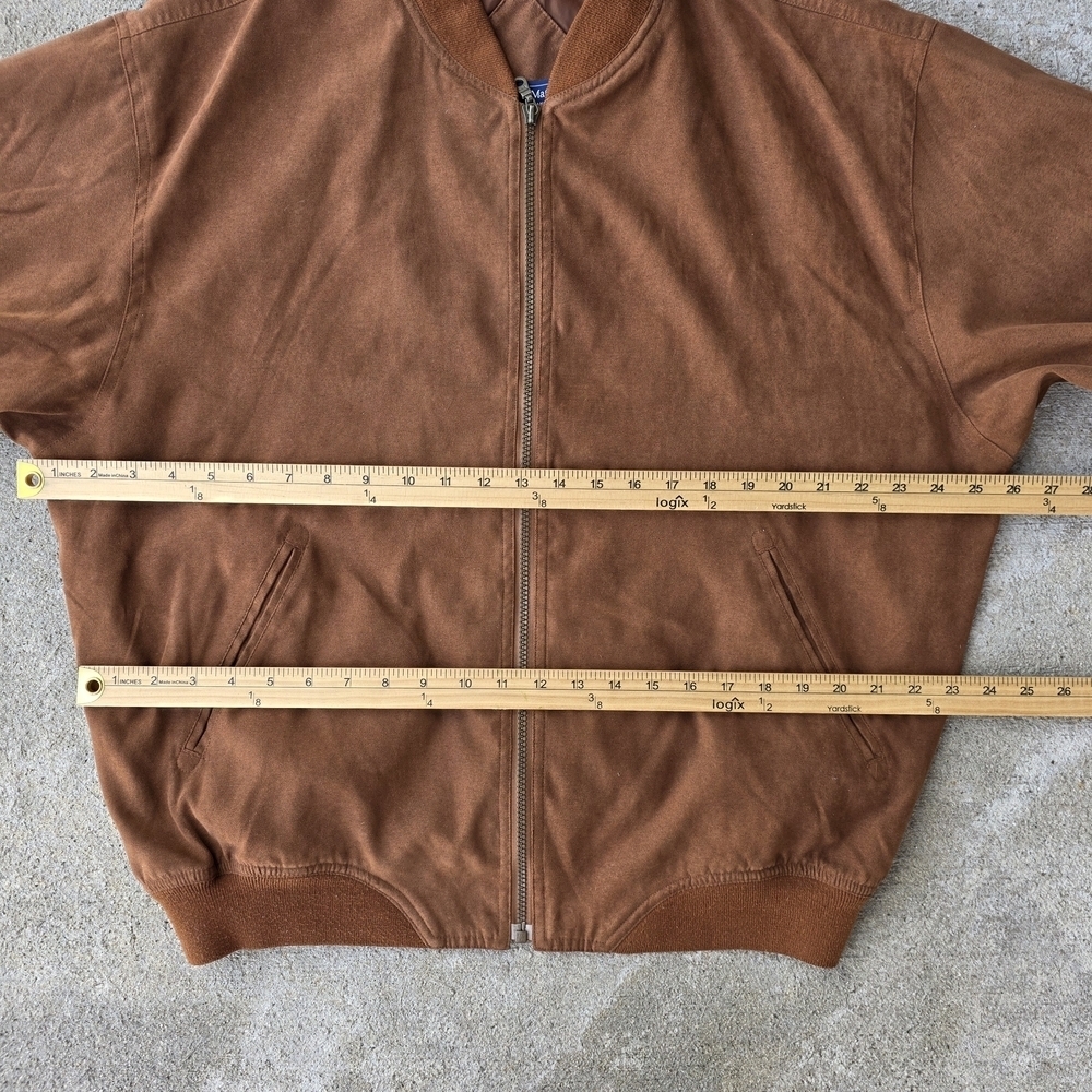 Vintage Winner Mate Suede Bomber Jacket | Water Resistant | Brown | L - Picture 10 of 12